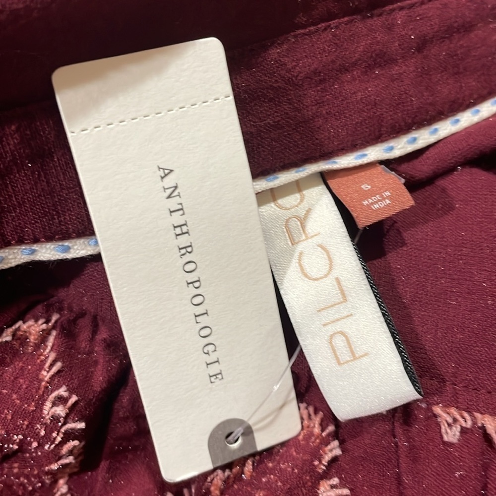 NWT Anthropologie Pilcro The Romy Relaxed Geometric Buttondown Top - Picture 4 of 11